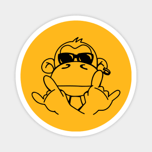 Cool Monkey with Sunglasses (black) Magnet